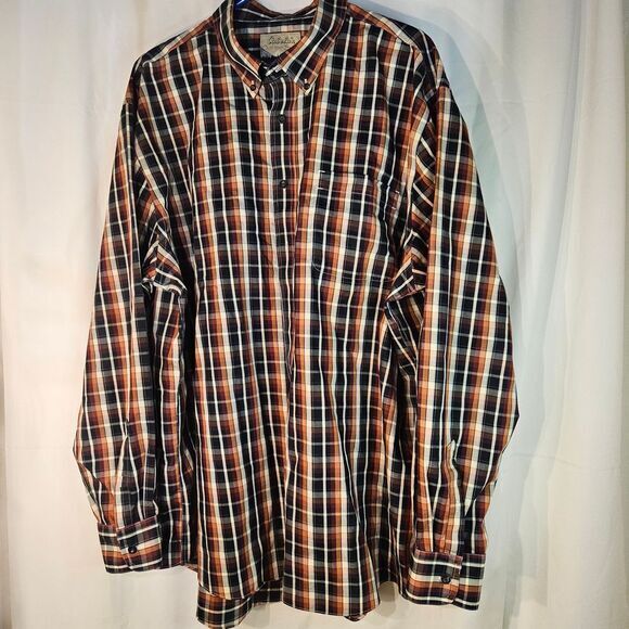 Cabela's‎ Plaid Shirt Autumn Colors Casual Button-Downsize 2XL - Picture 1 of 9